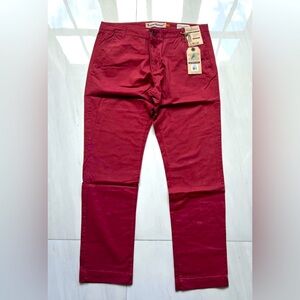 New Taylor Vintage Red Pants slim fit stretch comfort size 36X32 with tags